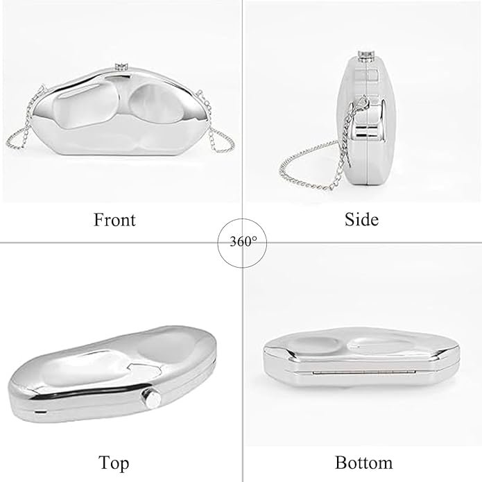 Acrylic Clutch Purse for Women Formal Evening Bag Shell Shape Clutch Handbags with Chain for Party Wedding Prom