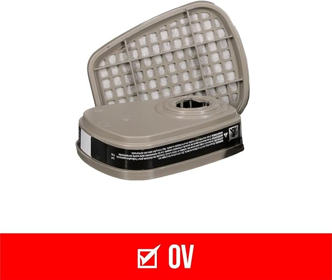3M Organic Vapor Performance Cartridge, 3 Pairs, For Use With 3M 6000, 6500  7500 Series Facepieces, NIOSH-APPROVED OV For Use Against Certain Organic Vapors, Easy-To-Attach Design (6001P3-DC)