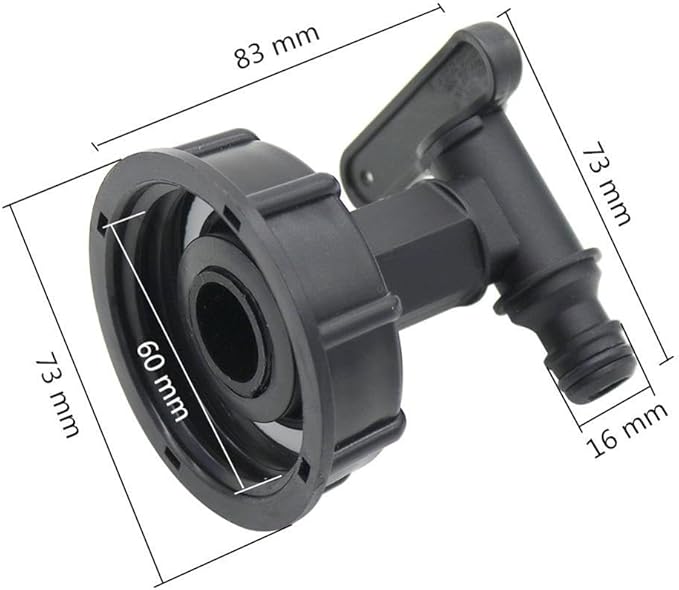 IBC Tank Adapter 1000L IBC Replacement Valve 34" Thread Tap Garden Irrigation Water Valve Water Tank Switch Control Fittings(Waterstop Tape)