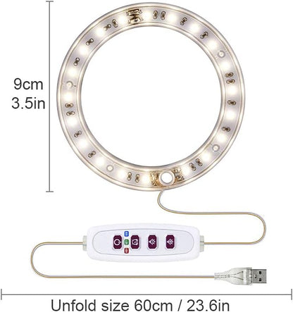 LED Grow Lights, Full Spectrum LED Plant Light,Plant Growing Light with 360-Degree Circular Ring Lamp, Plant Light for Indoor Plants, Succulent, Micro Landscape(one Head)