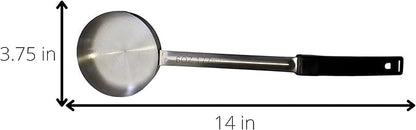 6 Ounce Solid Stainless Steel Portion Control Ladle Spoon for Measuring and Serving; Commercial Grade Serving Scoops Pack of 2