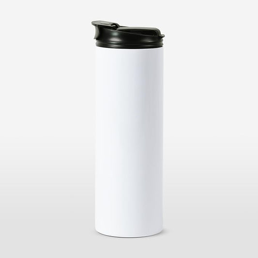 20oz Sublimation Tumbler with Dual-Opening Lid  DIY Stainless Steel Insulated Cup for Heat Transfer Vinyl, Sublimation, and Custom Drinkware  Smooth Surface for Vibrant Designs (White)