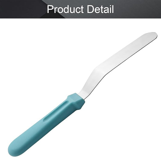 Utoolmart Bent Icing Spatula 6" Blades Stainless Steel Angled Offset Baking Cake Decorating Frosting Spatulas Knife Gifts for Christmas 1Pcs