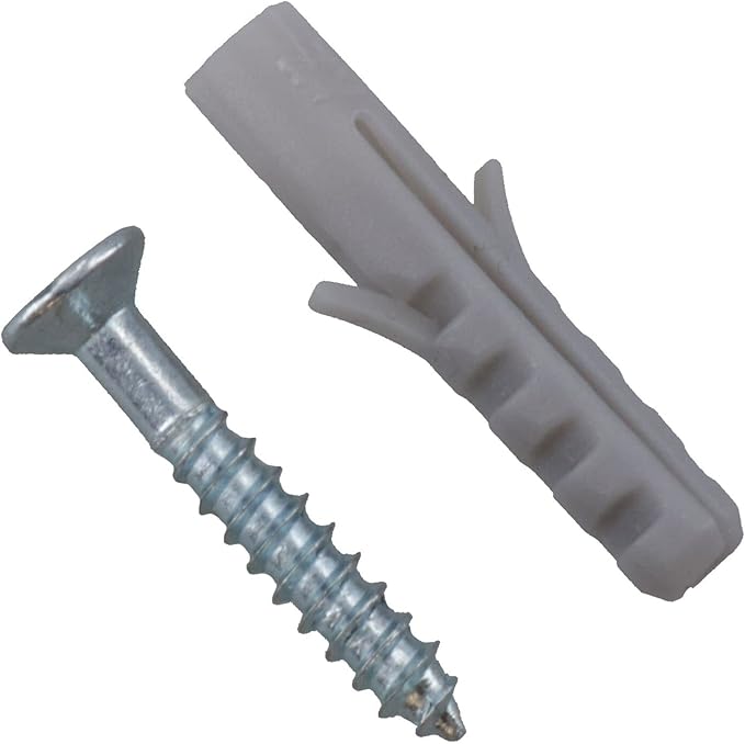 4mm x 25mm PZ2 Countersunk Wood Screws Fasteners with Raw Plugs 24pc