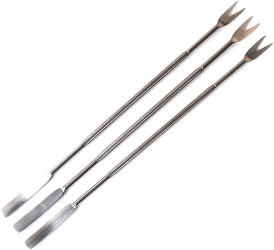 3Pcs. Silver Stainless Steel Seafood Forks Lobster Forks Spikes Kitchen Needle Gadget Seafood Tools Kitchen Tools Kitchen Gadget Walnut Needle Tools