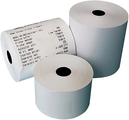 ASK WHOLESALE Premium 3-18" x 230' POS Paper Rolls, 2 RollsPack, 12 RollsCase, Black Thermal Print, BPA-Free: Compatible with Most Cash Registers  POS Systems, Durable  Tear-Resistant