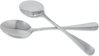 Honbay 4-Piece 17.2cm/6.77inch Oval Shape Stainless Steel Dinner Spoons Soup Spoons for Home, Restaurant, Office, School and More