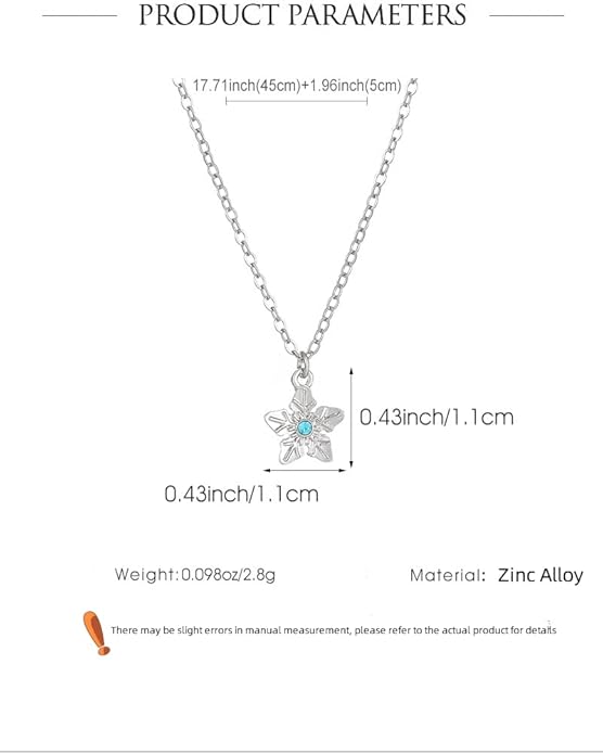 Tree Star Leaf Dinosaur Necklace with Blue Crystal Silver Chain Jewelry