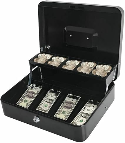 STOBOK 1pc Cash Register Box Cash Register Box Container with Lid Money Coin Tray Cashier Money Case Cash Drawer Cashier Drawer Cashier Storage Case Coins Case Money Box Abs With Cover