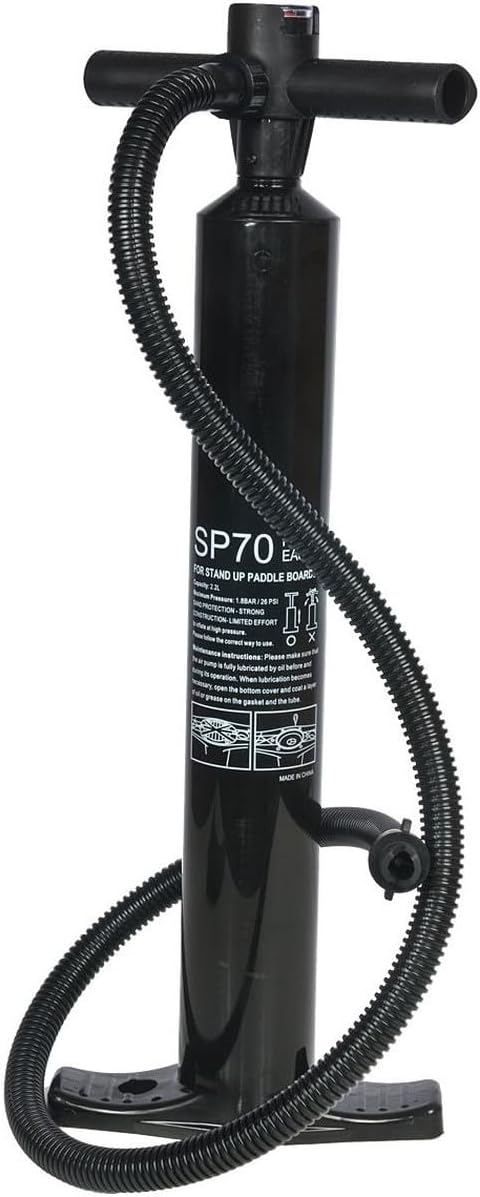 Enero SUP Board Pump with Readable Indicator - Universal Tip - Suitable for All Standard SUP Boards - Convenient to Use - Capacity 2.2 L - Pressure 27 PSI