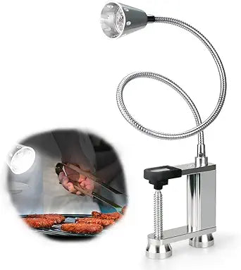 Jhua Grill Lights for Outdoor Grill BBQ Light 12 LED Super Bright Grill Light Battery Operated, 24“ 360° Flexible Neck, Clip On Outdoor Barbecue Lamp with Magnet, for Barbecue Grilling Table Workbench