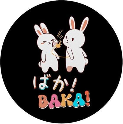 Funny Japanese Rabbit Slap Baka Rabbit Lover Anime Baka PopSockets Standard PopGrip