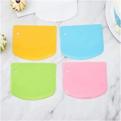 Pastry Plastic Cake Cream Spatula Dough Butter Scraper Baking For Tool Kitchen (Color : Yellow)