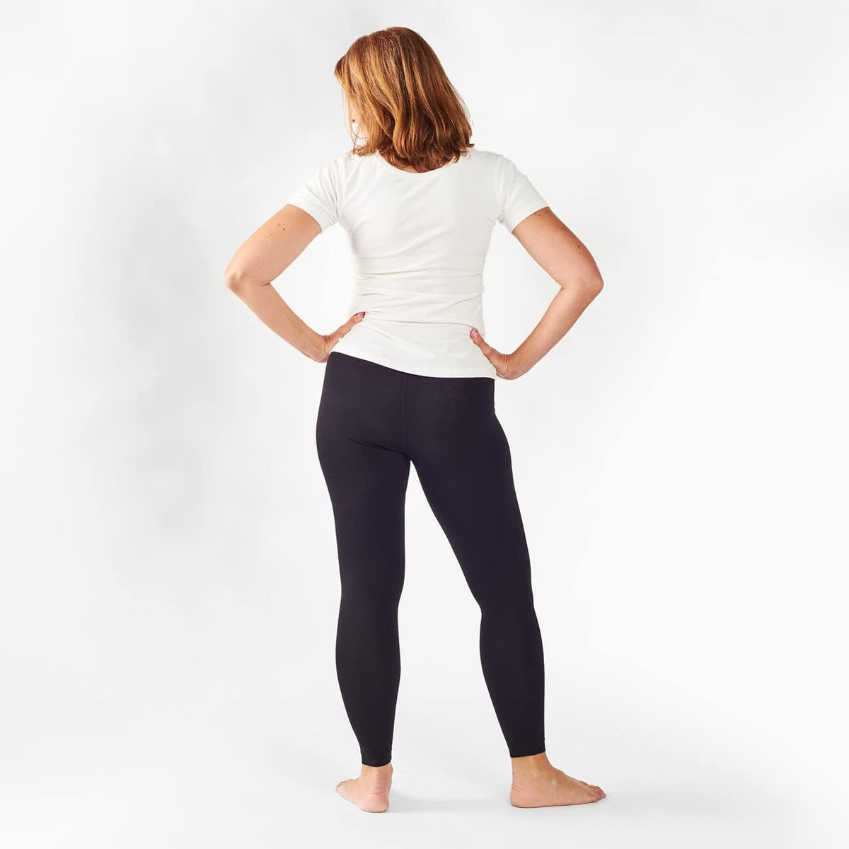 Maggie's Organics Cotton Base Layer Leggings - Ankle Length - Soft & Stretchy- Heather Gray