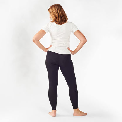 Maggie's Organics Cotton Base Layer Leggings - Ankle Length - Soft & Stretchy- Heather Gray