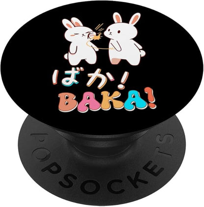Funny Japanese Rabbit Slap Baka Rabbit Lover Anime Baka PopSockets Standard PopGrip
