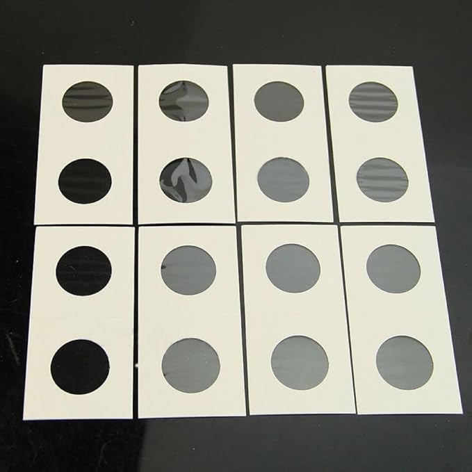 100 Pieces Cardboard Coin Flips 2x2 Holders Sleeves for All Coins Collection Supplies Currency Holder Storage for Pennies, Quarters, Stamp(40mm-100pcs)