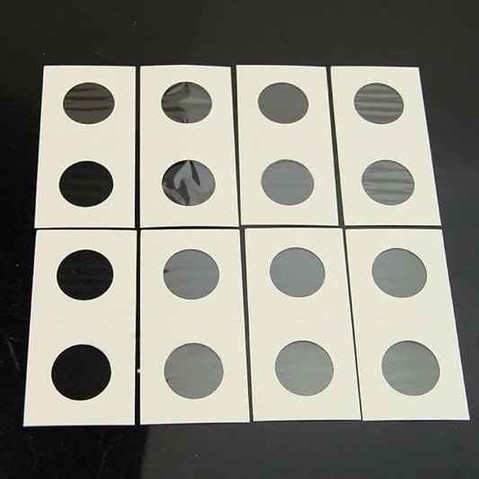 100 Pieces Cardboard Coin Flips 2x2 Holders Sleeves for All Coins Collection Supplies Currency Holder Storage for Pennies, Quarters, Stamp(40mm-100pcs)