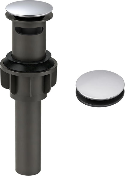 ARCORA Pop Up Sink Drain with Overflow, Chrome Bathroom Sink Drain, Pop Up Drain for Vessel Sink