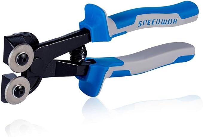 SPEEDWOX Glass Tile Nipper 8 Inches High Strength Tungsten Carbide Scoring Wheels for Quickly Cutting Porcelain Mosaic Ceramic Mirror Professional Glass Cutters Score Tile Working Tool Heavy Duty