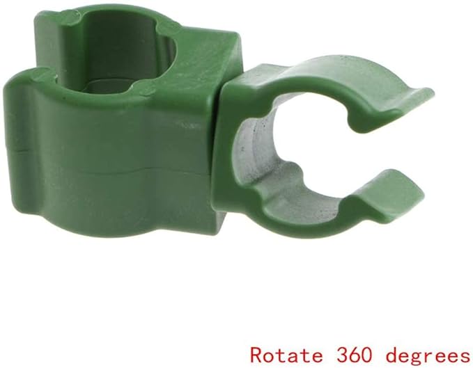 50pcs Plant Trellis Connector Clips Greenhouse Fastener Buckle Cross Clip Rotatable Rod Connector for Tomato Cage Plant Stakes (for 11mm Rods)