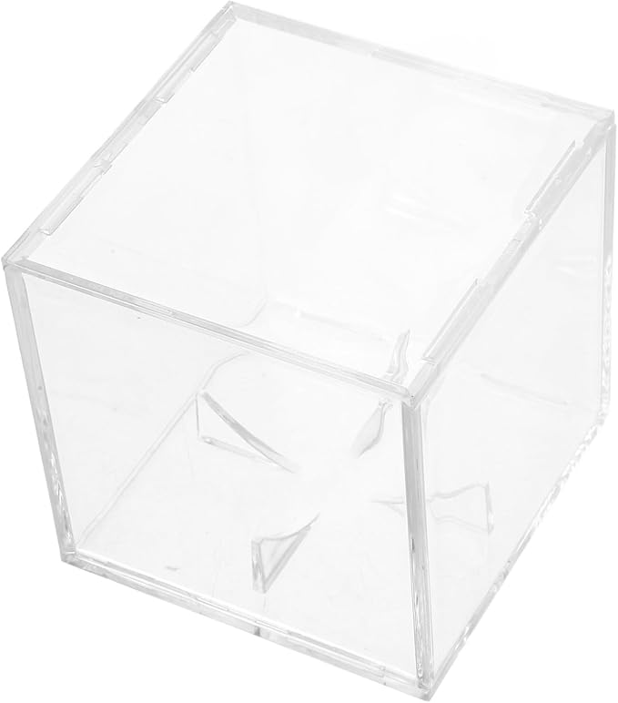 BESTonZON Single Baseball Display Case Clear Acrylic Cube Holder for Memorabilia Portable Durable Baseball Showcase with High Clarity Protection for Collectibles Display