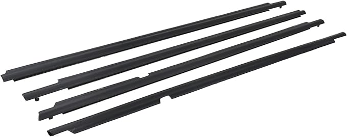 labwork 4pcs Black Weatherstrip Window Moulding Trim Seal Belt Replacement for 2009-2012 Toyota Corolla Sedan 4-Door 75710-02210 75720-02210 75730-02190 75740-02190