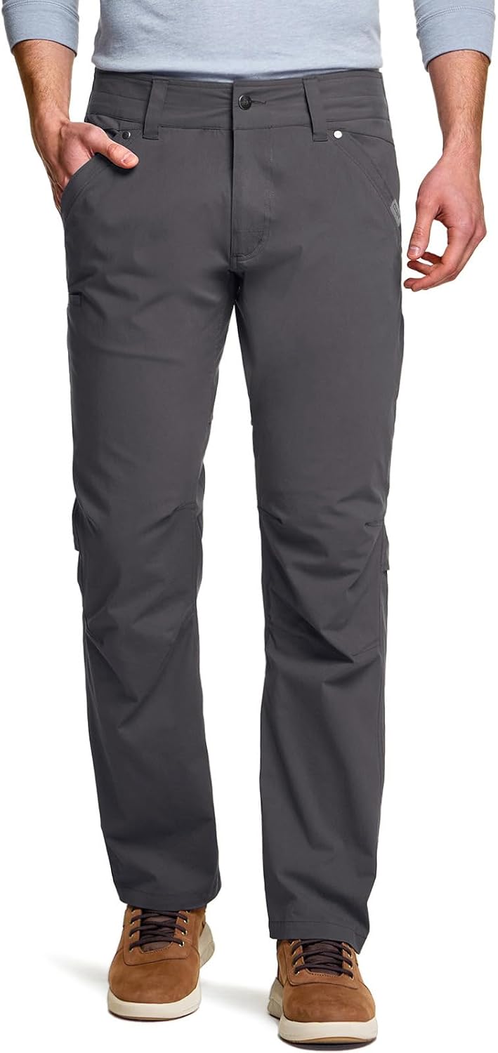 CQR Men's Vent Stretch Pants, Quick Dry Lightweight Casual Cargo Pants, Water Resistant Straight-Fit Utility Work Pants