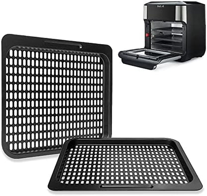 2 Pcs Cooking Trays Replacement for Instant Vortex, Innsky, Chefman and other Air Fryer Oven, Removable Mesh Cooking Rack for Air Fryer Accessories