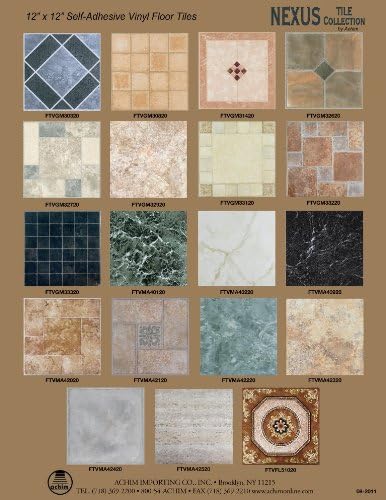 Nexus Self Adhesive 12-Inch Vinyl Floor Tiles, 20 Tiles - 12" x 12", White Slate Pattern - Peel  Stick, DIY Flooring for Kitchen, Dining Room, Bedrooms  Bathrooms by Achim Home Decor 20-pack