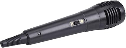 Floralby Handheld 6.5mm Wired Uni-Directional Dynamic Karaoke Microphone with Audio Cable - Black