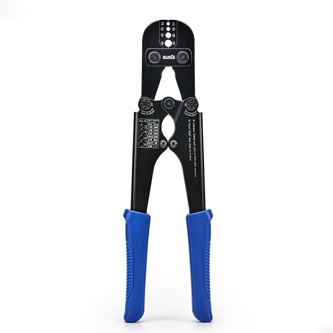 iCrimp Wire Rope Crimping Tool for Aluminum Oval Sleeves, Double Sleeves, Crimping Loop sleeve from 3/64-inch to 1/8-inch