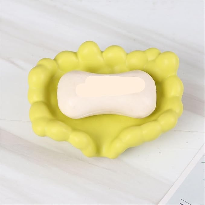 Ceramic Bubble Soap Box Drain Household Bathroom Soap Box Hotel Soap Rack(A)