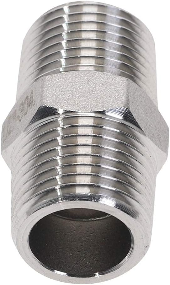 Beduan 12" Male to 12"Male NPT Hex Nipple Stainless Steel Pipe Fitting (Pack of 4)