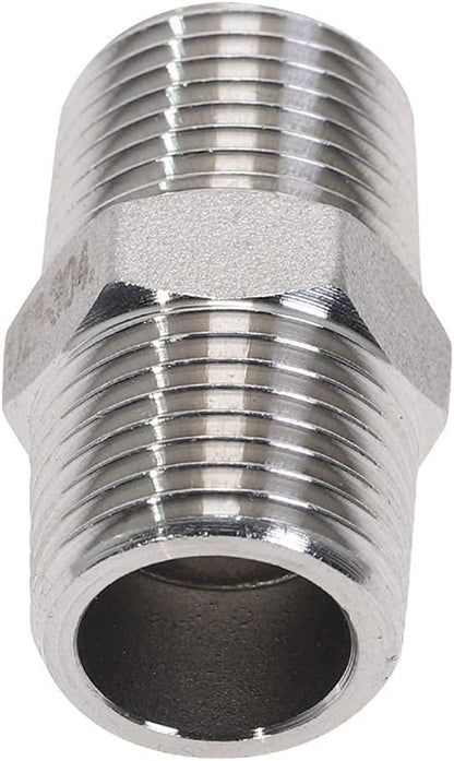 Beduan 12" Male to 12"Male NPT Hex Nipple Stainless Steel Pipe Fitting (Pack of 4)