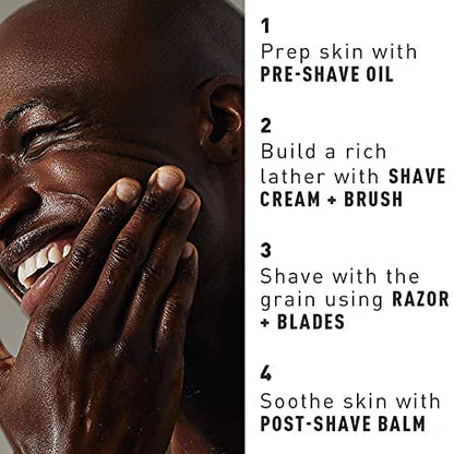 Bevel Shaving Kit for Men - Includes Pre Shave Oil, Shaving Cream, and After Shave Balm, Helps Reduce Skin Irritation and Prevent Razor Bumps