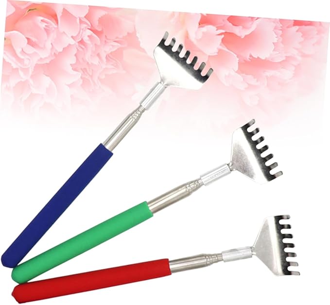 Portable Back Massager 3pcs Random Color Metal Scratcher for Body Massage