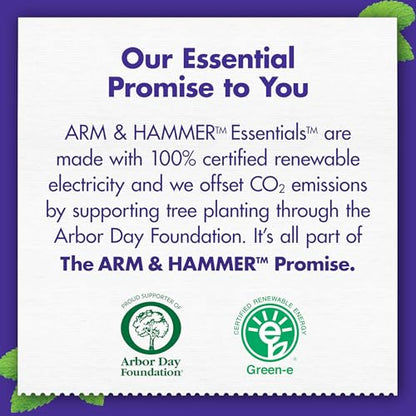 ARM & HAMMER Essentials Fluoride-Free Toothpaste, Whitening + Activated Charcoal Toothpaste, ( 2Pack of 4.3oz ) Tubes, Clean Mint, 100% Natural Baking Soda