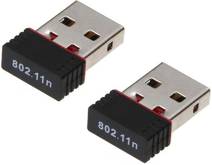 2 pcs Black 150Mbps USB and USB 2.0 WiFi Adapter Free Driver Wireless 802.11n Mini Wireless Compatible with IEEE 802.11n,IEEE 802.11g,IEEE 802.11b Standard 150M Network LAN Card Network Adapters
