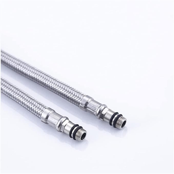 Shower Head Hose 2 pcsSet Faucet Hose Kitchen Basin Mixer Tap Braided Valve Water Hose Connector Adaptor Water Inlet Hose Accessorices Hardware Extension Tubes (Length : 80CM)