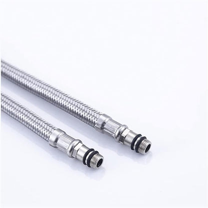 Shower Head Hose 2 pcsSet Faucet Hose Kitchen Basin Mixer Tap Braided Valve Water Hose Connector Adaptor Water Inlet Hose Accessorices Hardware Extension Tubes (Length : 80CM)