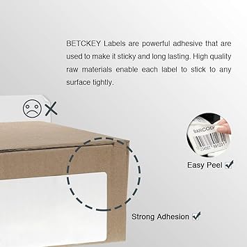 BETCKEY - Compatible DYMO 30256 (2-516" x 4") Shipping Labels, Perforated, Compatible with DYMO Labelwriter 450, 4XL, NOT FIT 550  5XL 10 Rolls3000 Labels