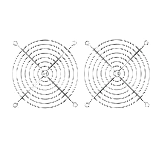 Metal Fan Grill 120mm PC Computer Fan Grill Mounting Finger Guard Protection Cover,Pack of 4