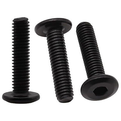 14-20 x 58" (30 PCS) Flat Head Socket Cap Screw, 304 Stainless Steel 18-8 Binding Screws, Full Thread, Connection Bolts, Furniture Bolts, Black Coated