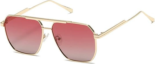Kimorn Polarized Sunglasses Womens Men Retro Oversized Vintage Shades Classic Large Metal Sun Glasses K1221