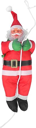 Santa Claus Climbing Rope Decoration, Christmas Climbing Santa Doll Hanging Ornament Santa Claus Pendant for Christmas Tree Party Door Wall Decoration Christmas Holiday Indoor Outdoor Decor