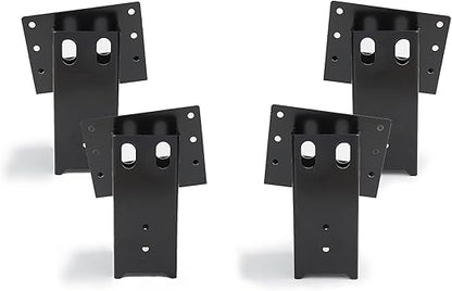 ADLER Multi-Use Outdoor 4x4 Compound Angle Platform Brackets for Deer Stand Hunting Blinds Shooting Shack, Tree House, Observation Decks, Set of 4, 16''x 7.5''x 9'', Black, 4 Count