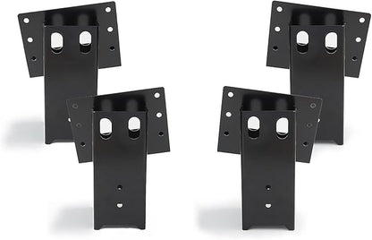 Multi-Use Outdoor 4x4 Compound Angle Platform Brackets for Deer Stand Hunting Blinds Shooting Shack, Tree House, Observation Decks, Set of 4, 16''x 7.5''x 9'', Black, 4 Count