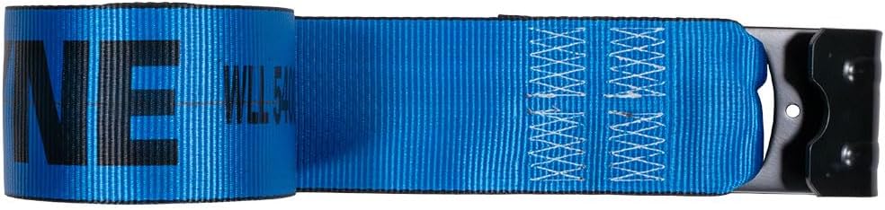 Kinedyne Winch Straps 4" x 30' Blue Heavy Duty Tie Down w/Flat Hooks WLL# 5400 lbs | 4 Inch Cargo Control for Flatbed Truck Utility Trailer (1 Pack)