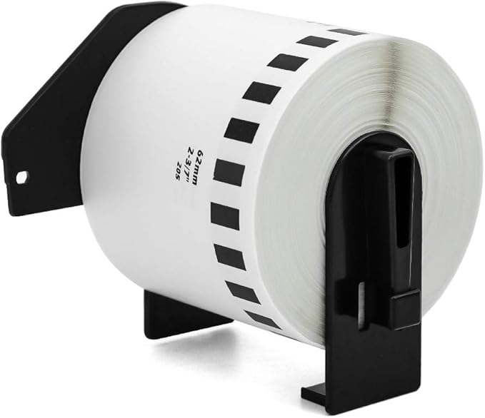 Label Orison Compatible DK-2205 Continuous Length White Paper Labels DK2205 62mm x 30.48m (2-37" x 100) for QL500 QL700 QL800 Label Printers,1 Roll